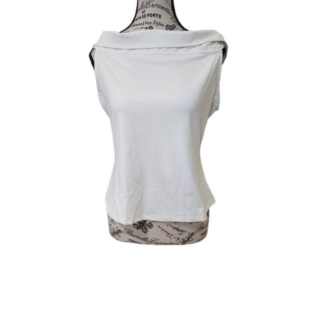 Liam & Company Kurtis White Off Shoulder Stretch Blouse Women's L NWOT